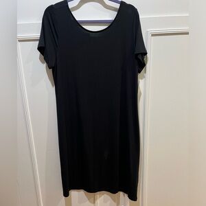 Black Tee Shirt Dress with low back Daily Ritual